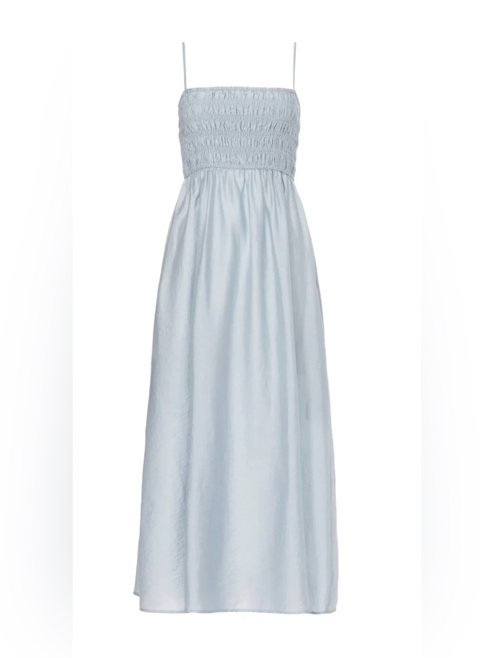 Madewell Light Blue Theo Sleeveless Smocked Midi Dress Size XL